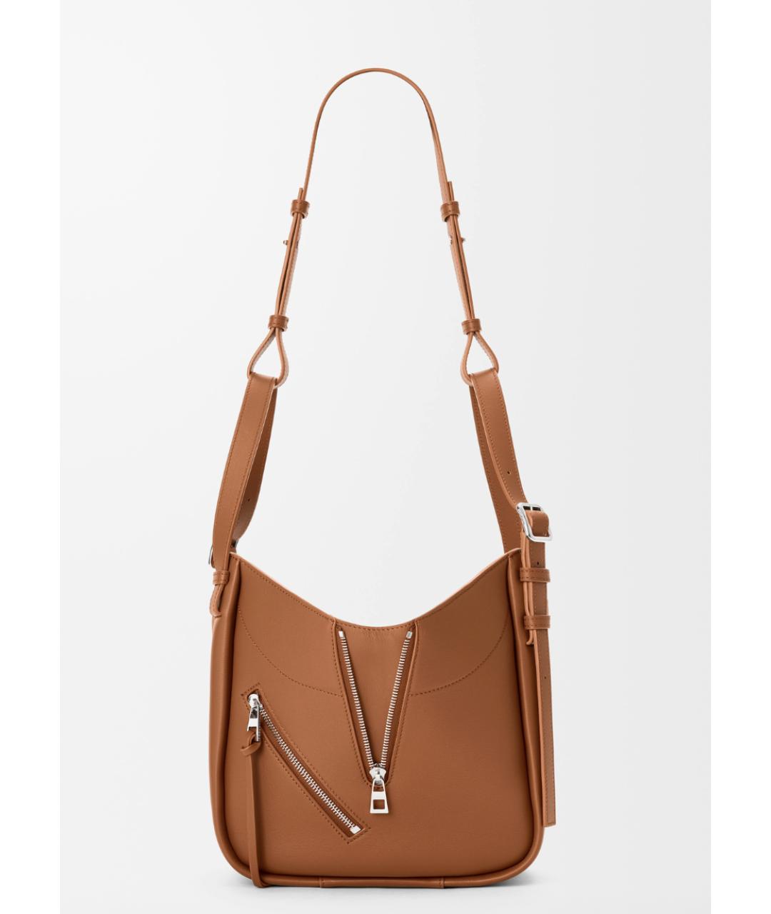 LOEWE Коричневая кожаная сумка через плечо, фото 8