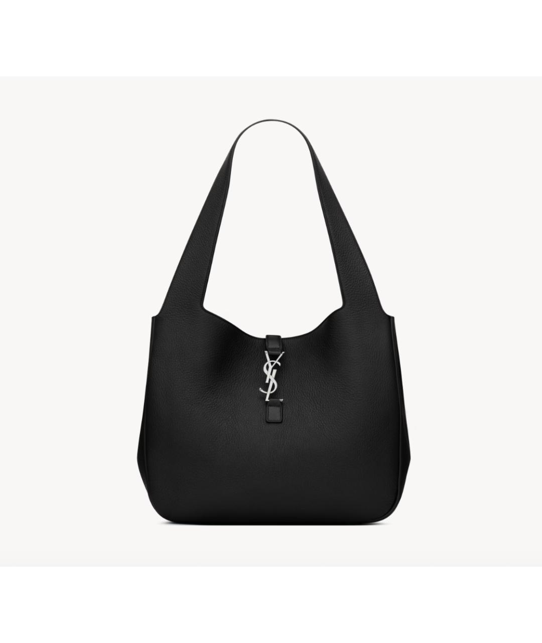 SAINT LAURENT Черная кожаная сумка тоут, фото 2