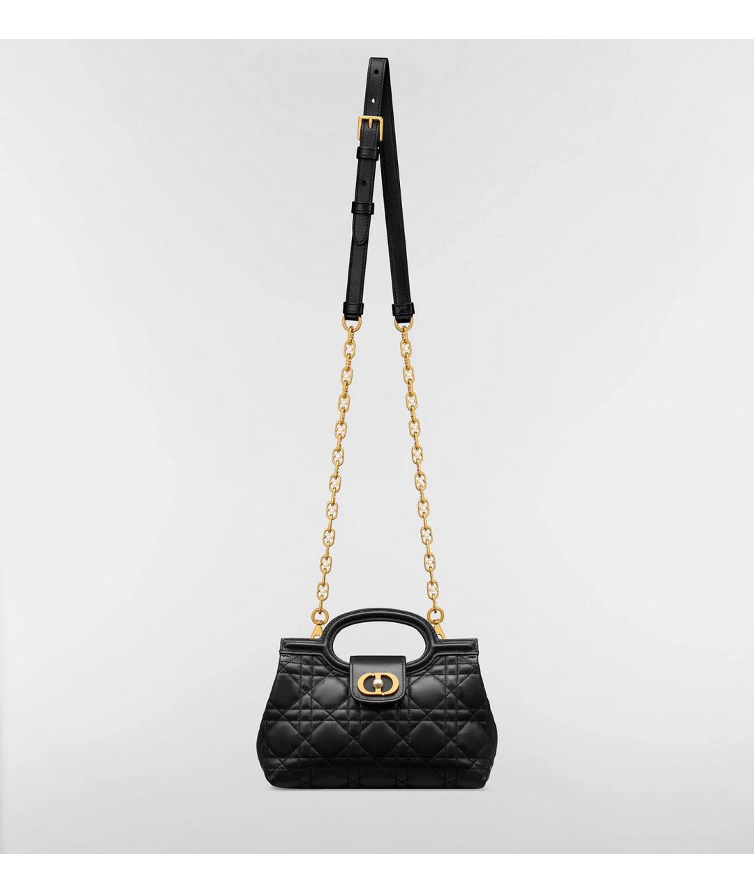 CHRISTIAN DIOR Черная кожаная сумка с короткими ручками, фото 4