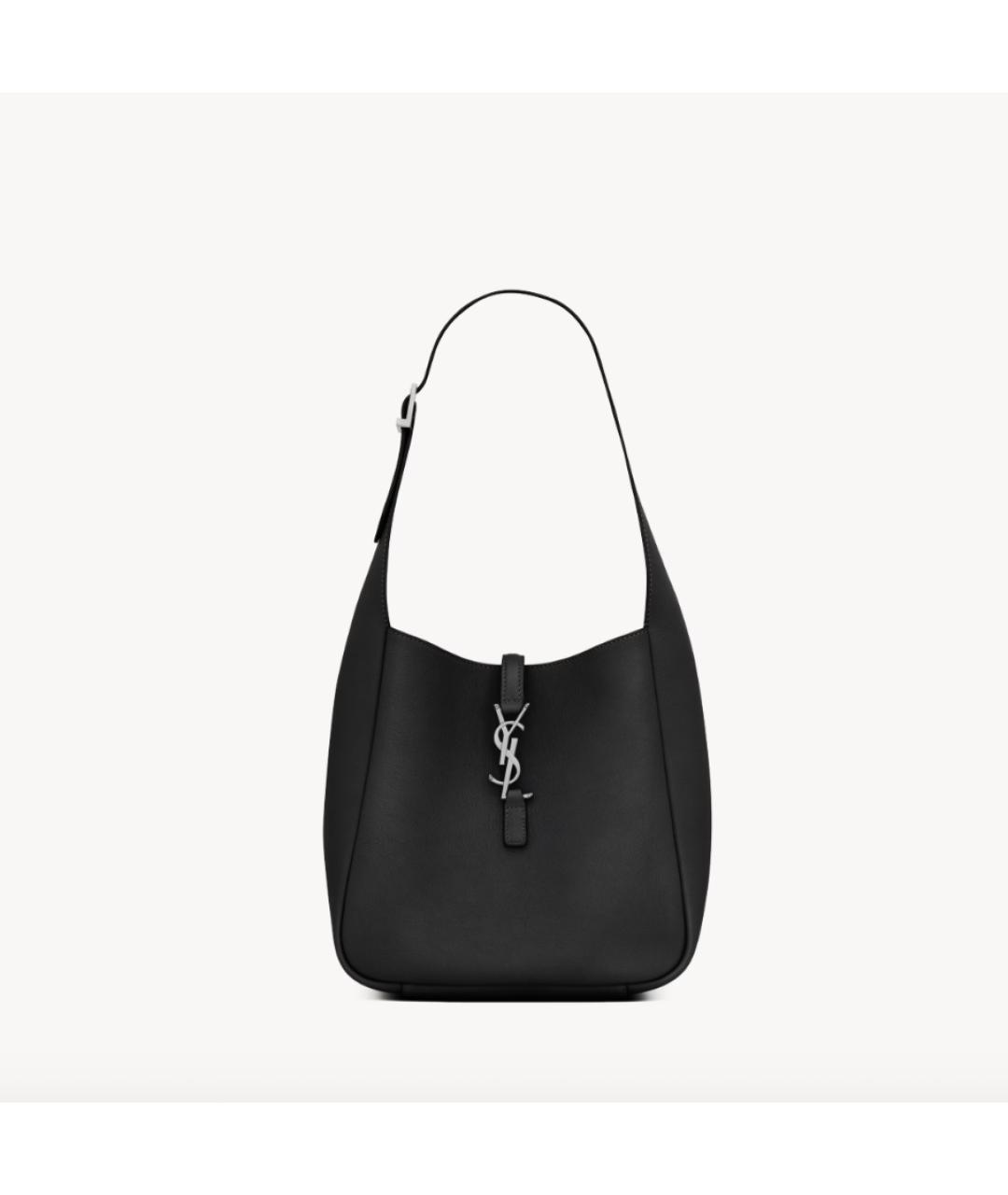 SAINT LAURENT Черная кожаная сумка через плечо, фото 6