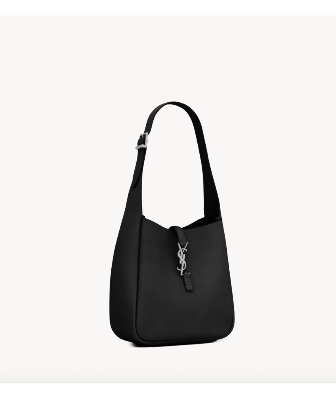 SAINT LAURENT Черная кожаная сумка через плечо, фото 5