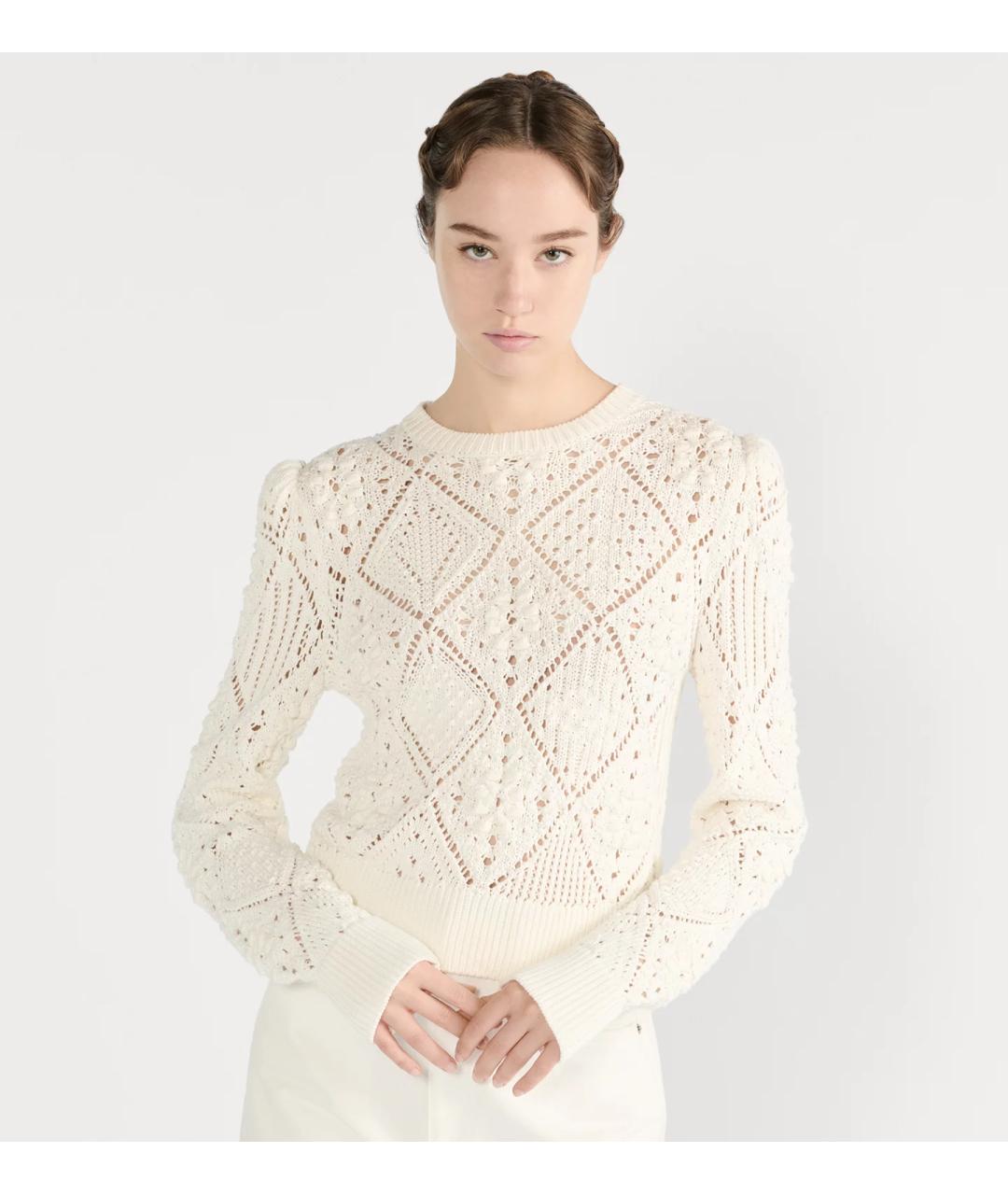 CHRISTIAN DIOR Белый хлопковый джемпер / свитер, фото 4