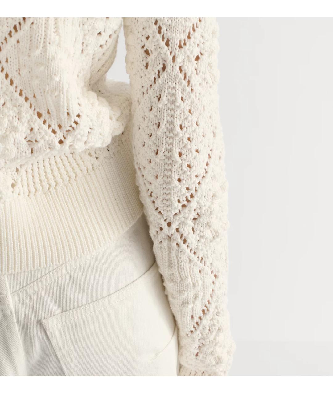 CHRISTIAN DIOR Белый хлопковый джемпер / свитер, фото 5