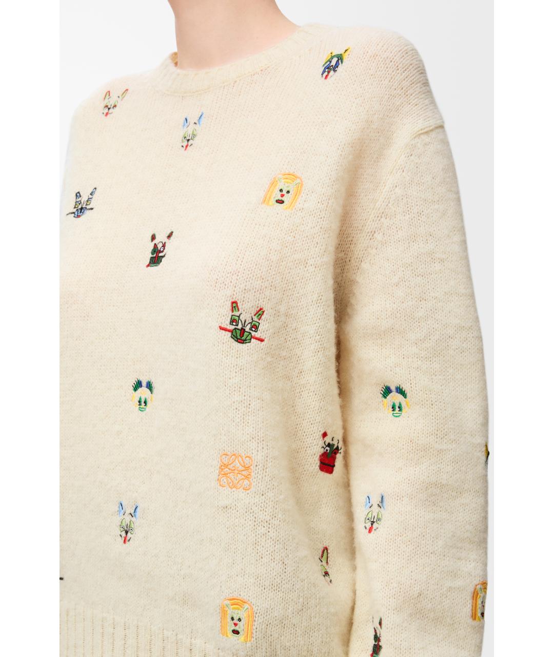 LOEWE Белый шерстяной джемпер / свитер, фото 4