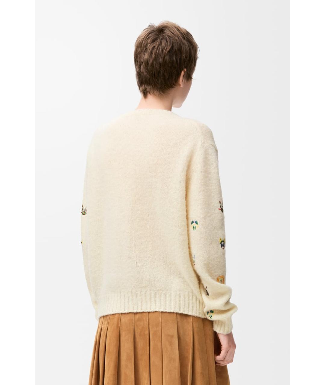 LOEWE Белый шерстяной джемпер / свитер, фото 6