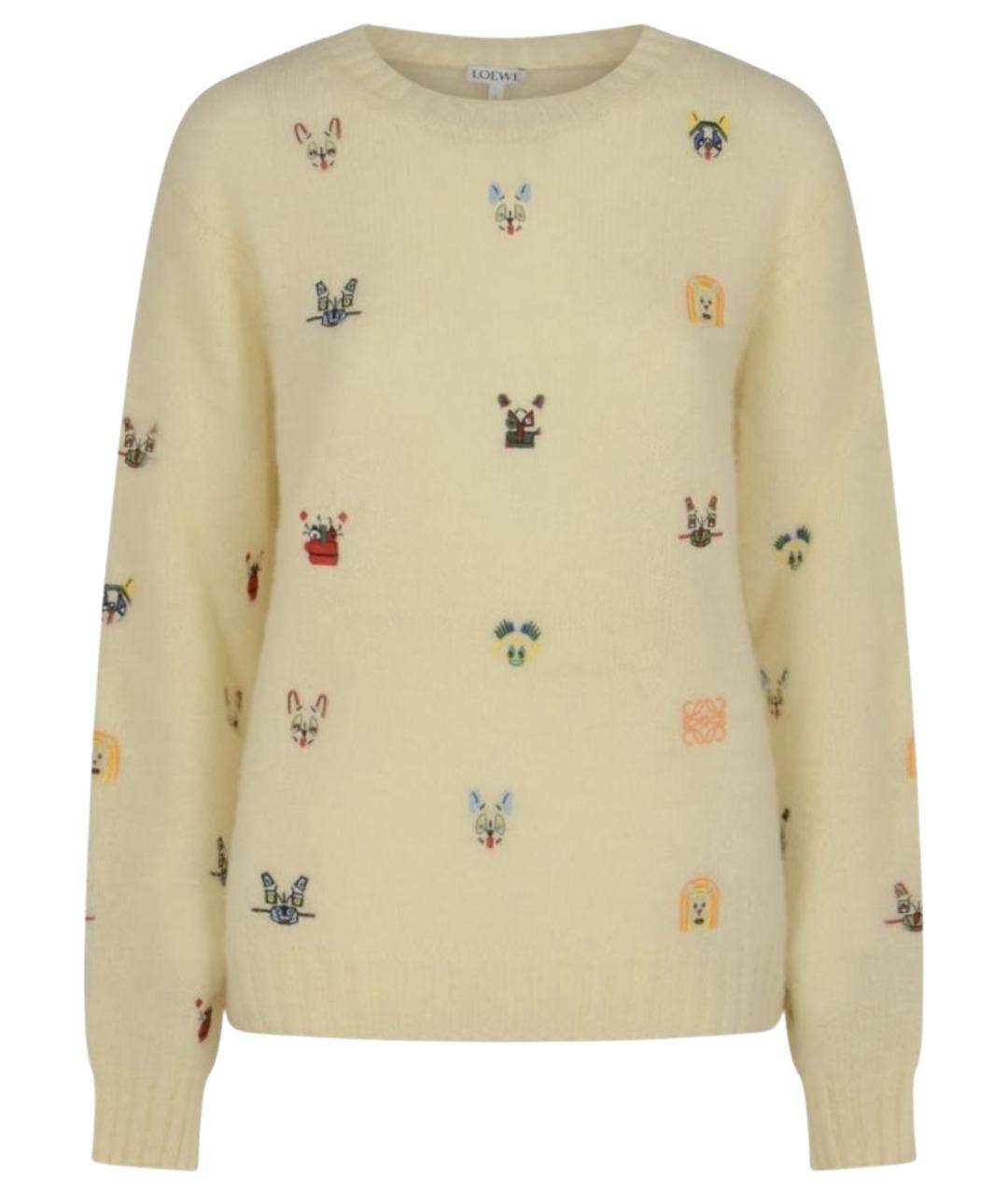 LOEWE Белый шерстяной джемпер / свитер, фото 1