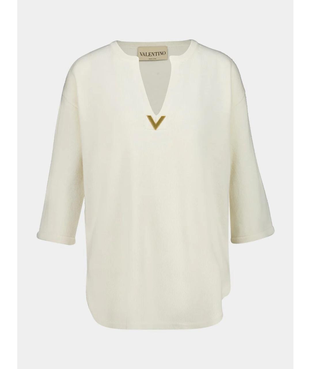VALENTINO Белый шерстяной джемпер / свитер, фото 5