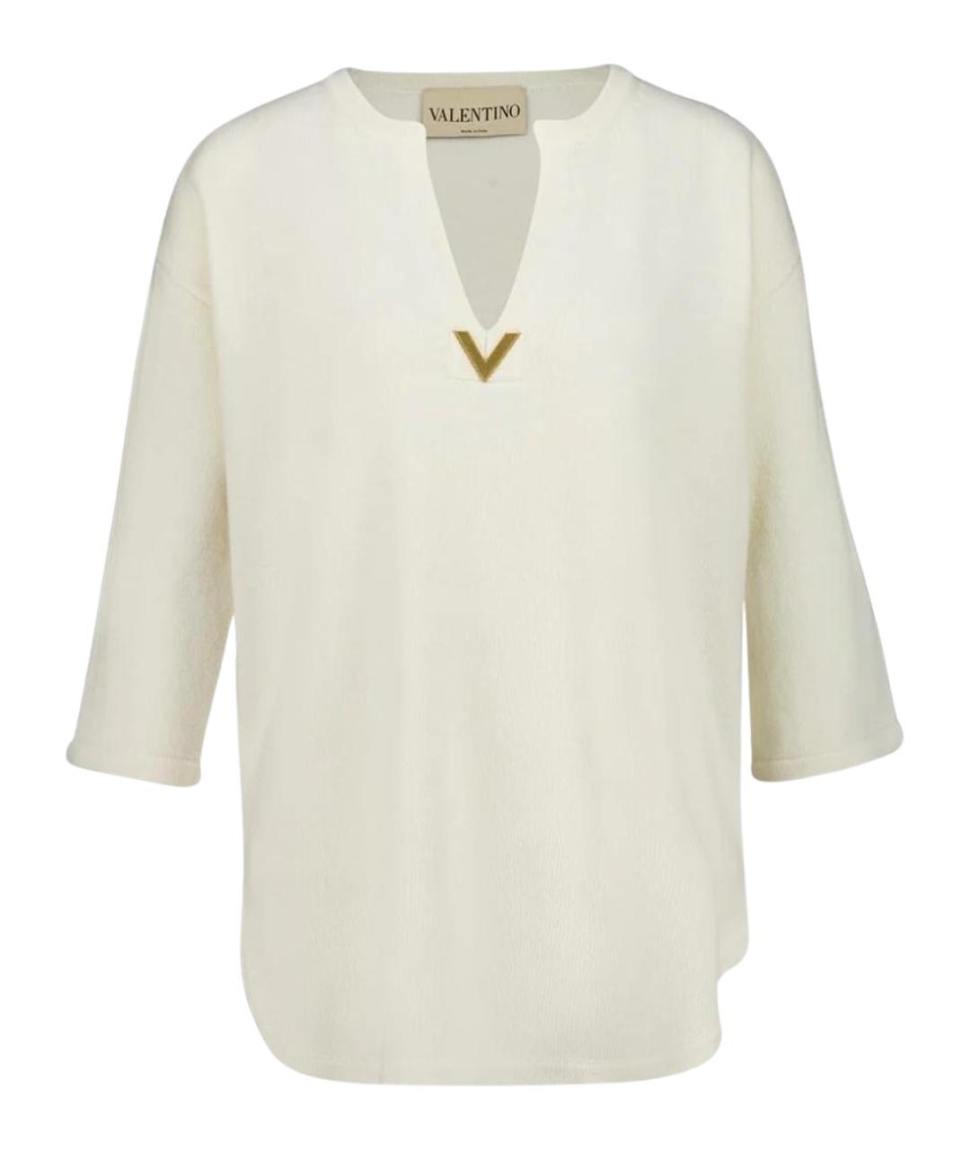 VALENTINO Белый шерстяной джемпер / свитер, фото 1