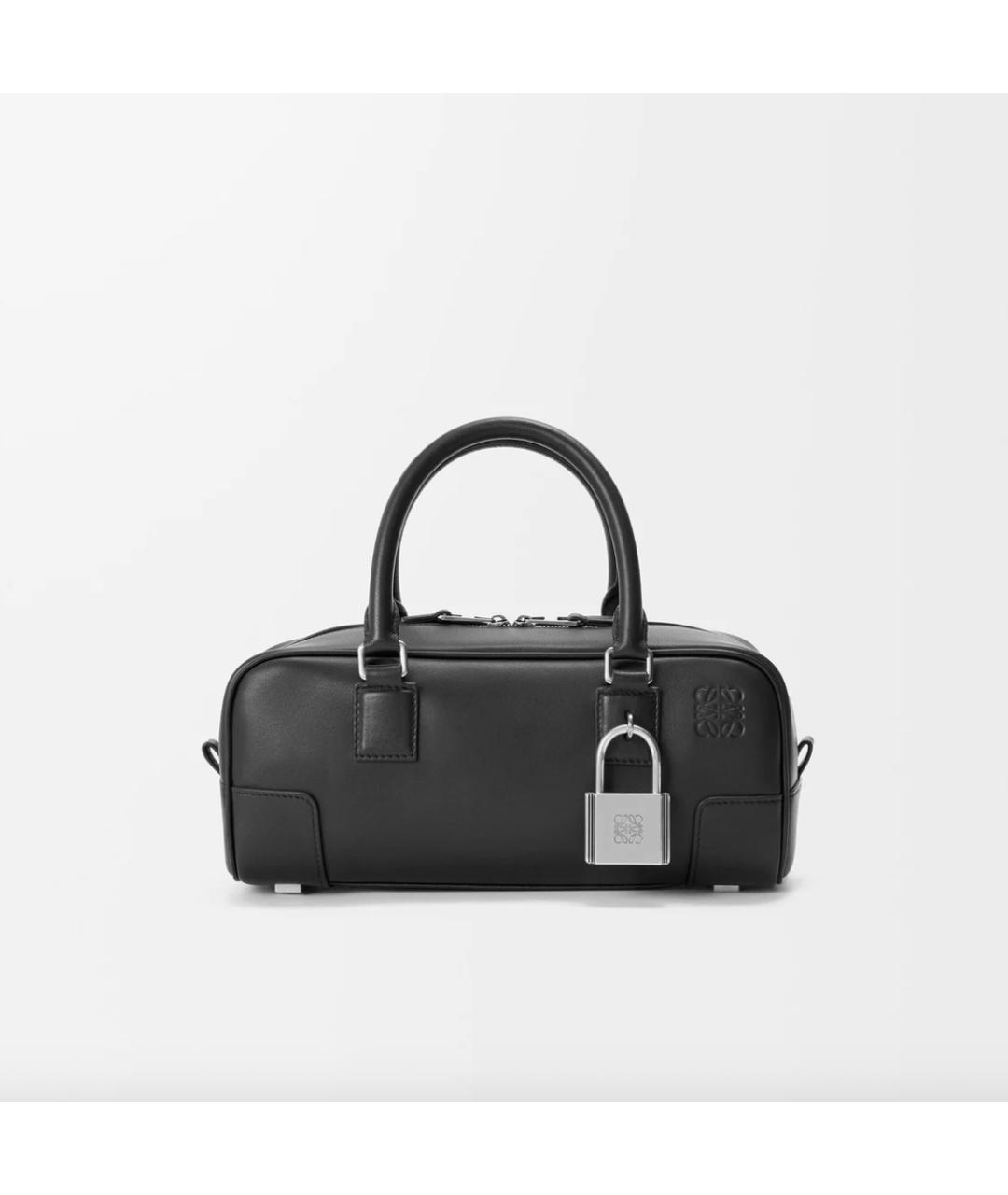 LOEWE Черная кожаная сумка с короткими ручками, фото 7