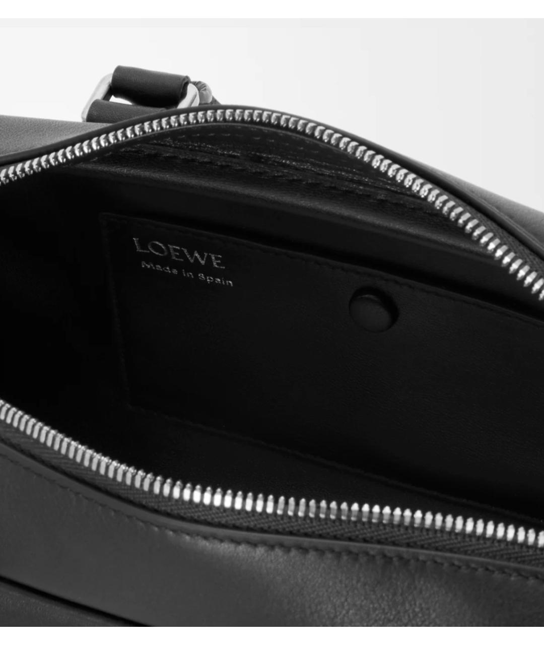 LOEWE Черная кожаная сумка с короткими ручками, фото 6