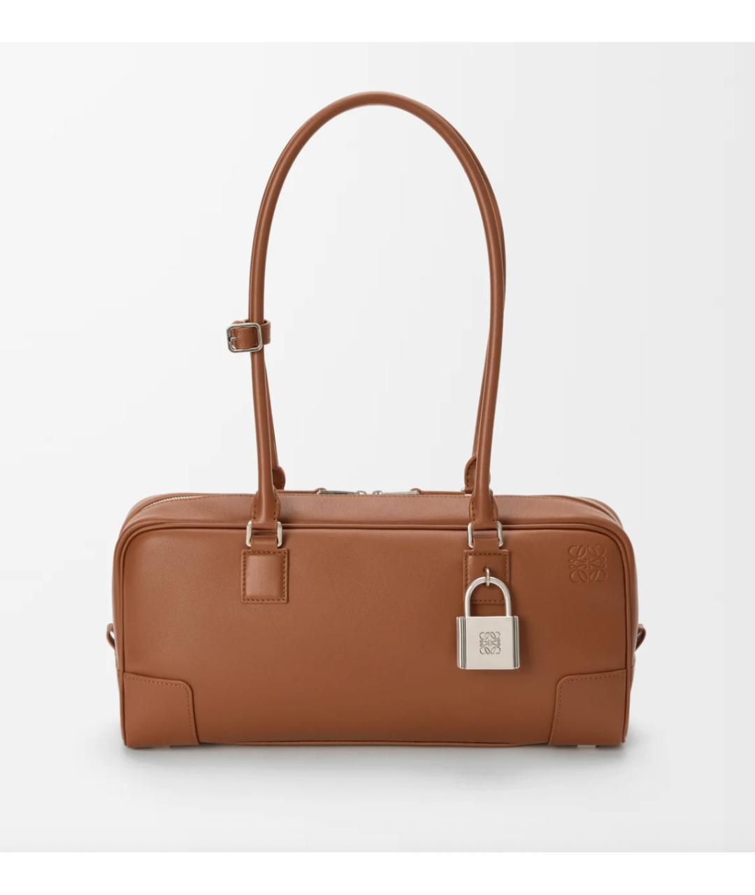 LOEWE Коричневая кожаная сумка через плечо, фото 7