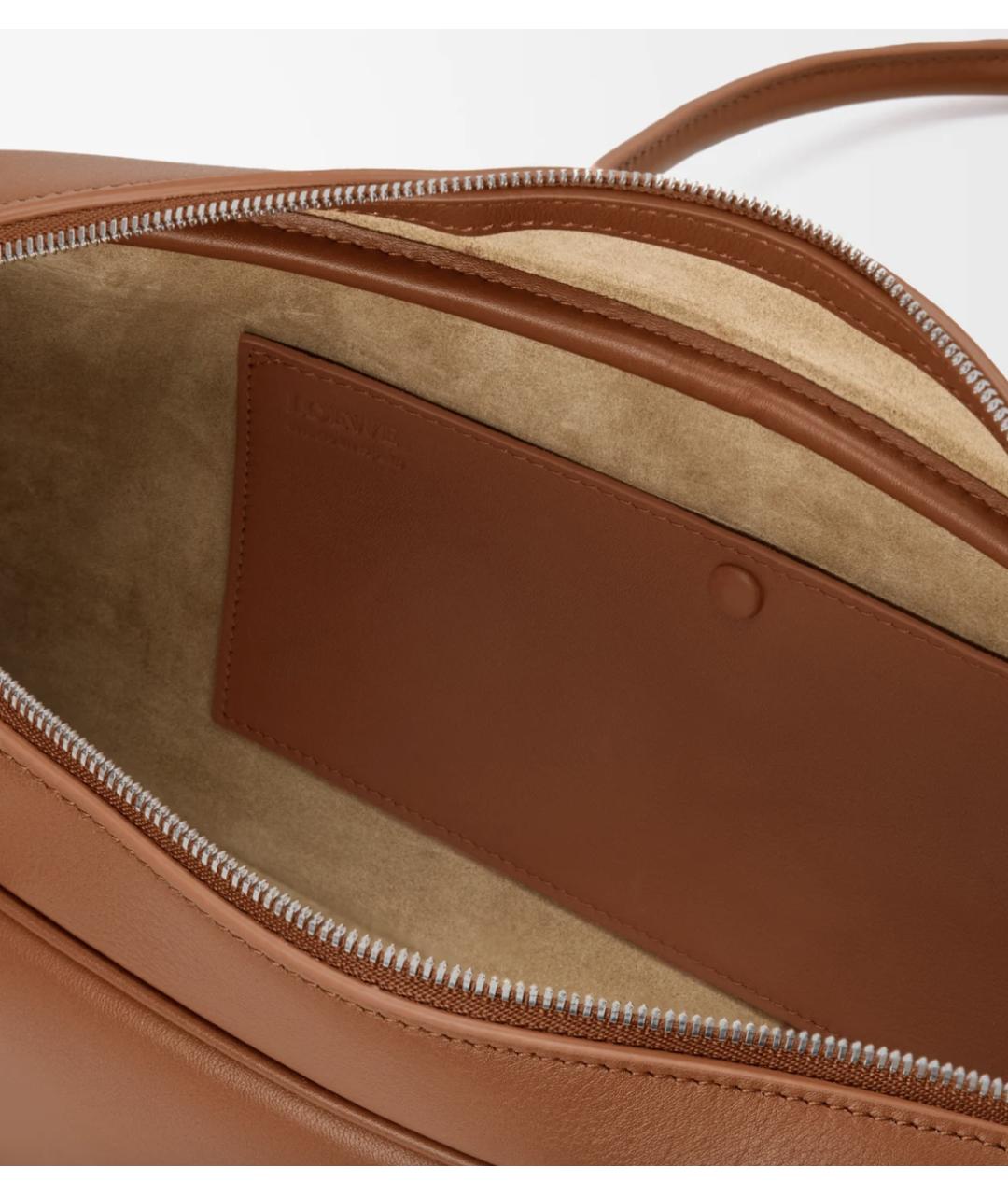 LOEWE Коричневая кожаная сумка через плечо, фото 5