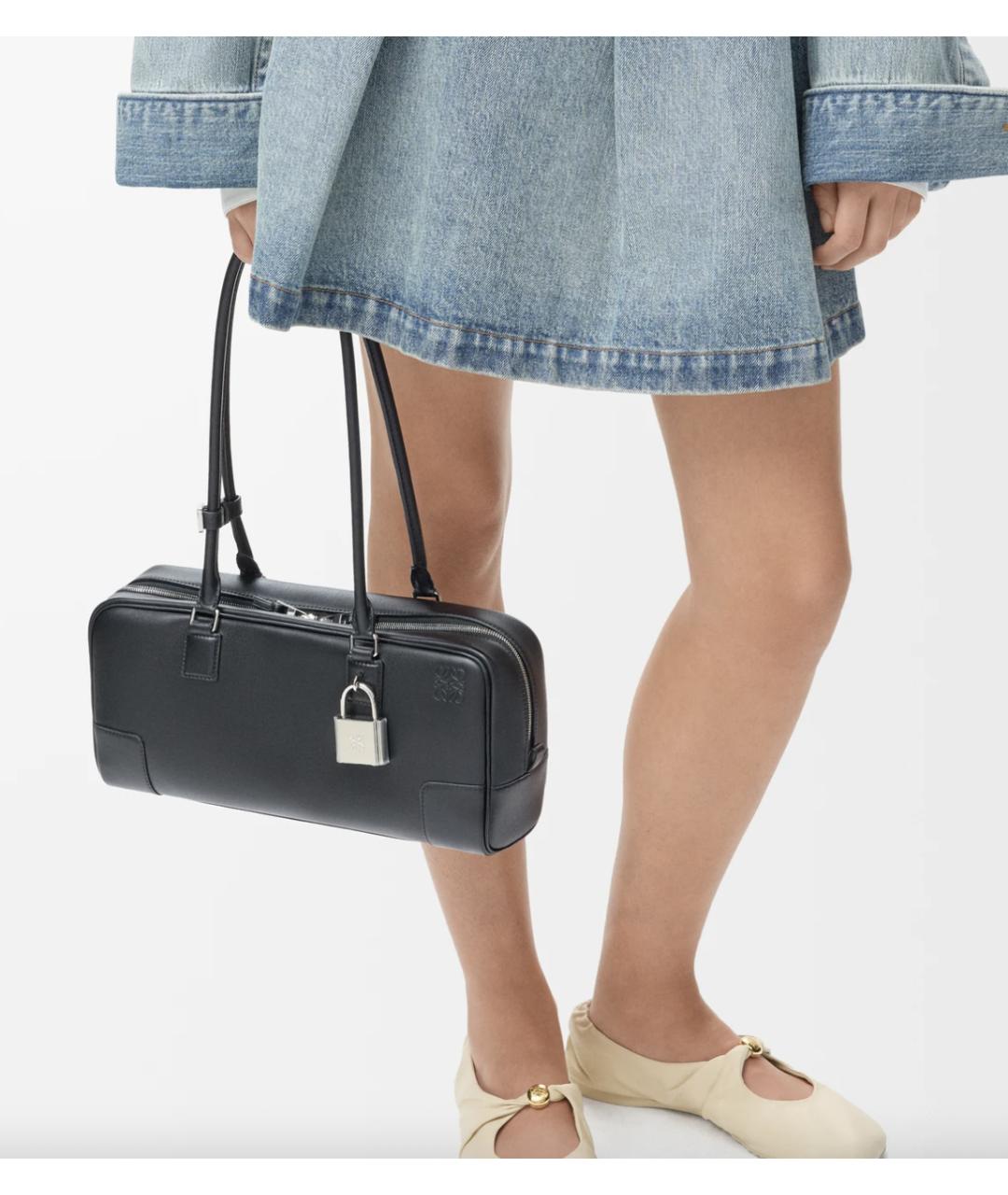 LOEWE Черная кожаная сумка через плечо, фото 2