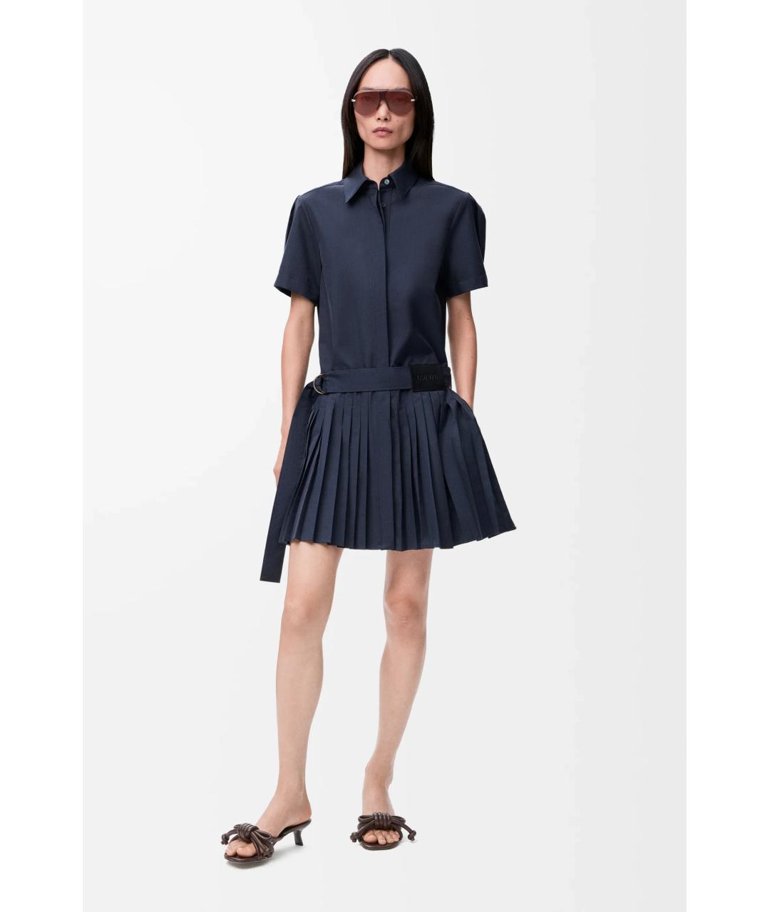 LOEWE Темно-синее повседневное платье, фото 3