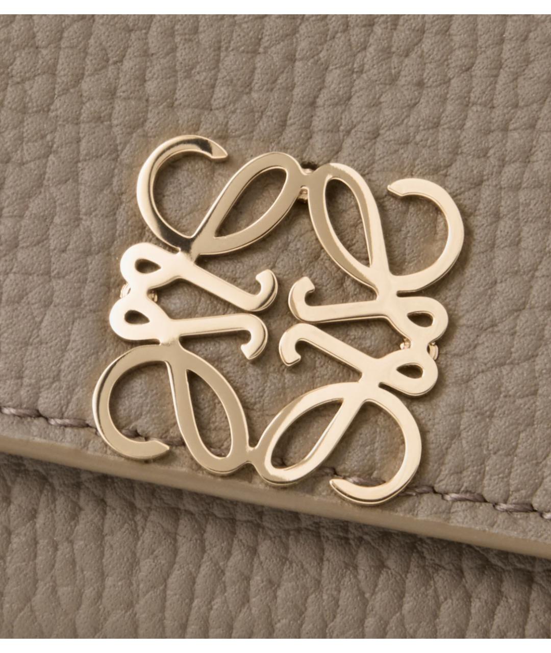 LOEWE Бежевый кожаный кошелек, фото 5