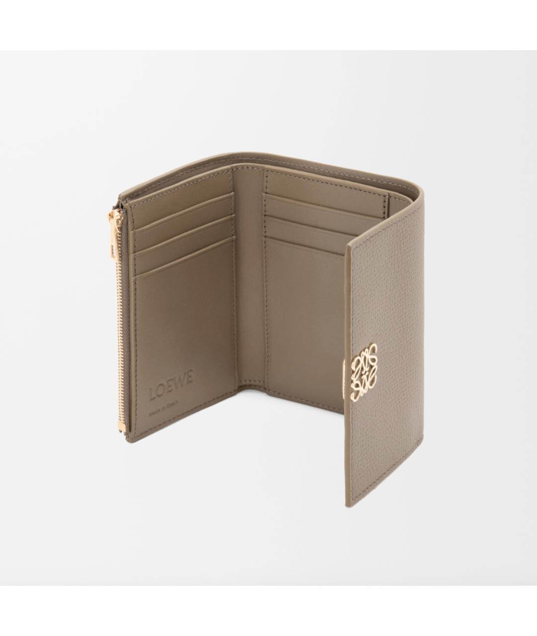 LOEWE Бежевый кожаный кошелек, фото 3