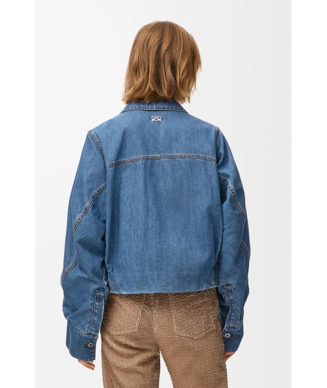 LOEWE Голубая деним куртка, фото 4