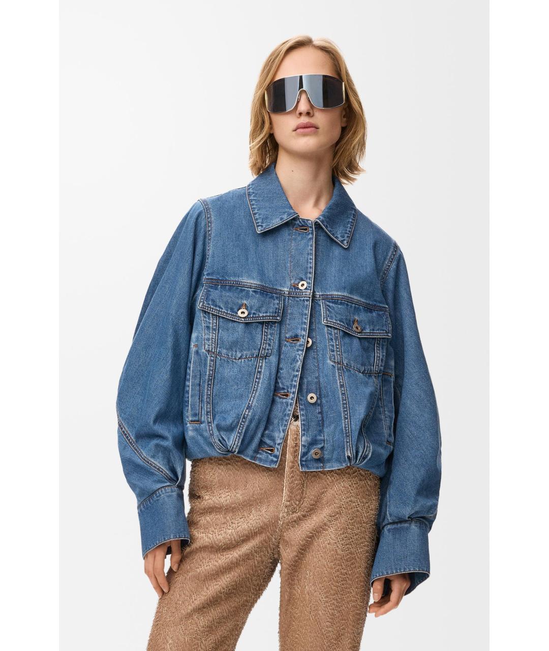 LOEWE Голубая деним куртка, фото 3