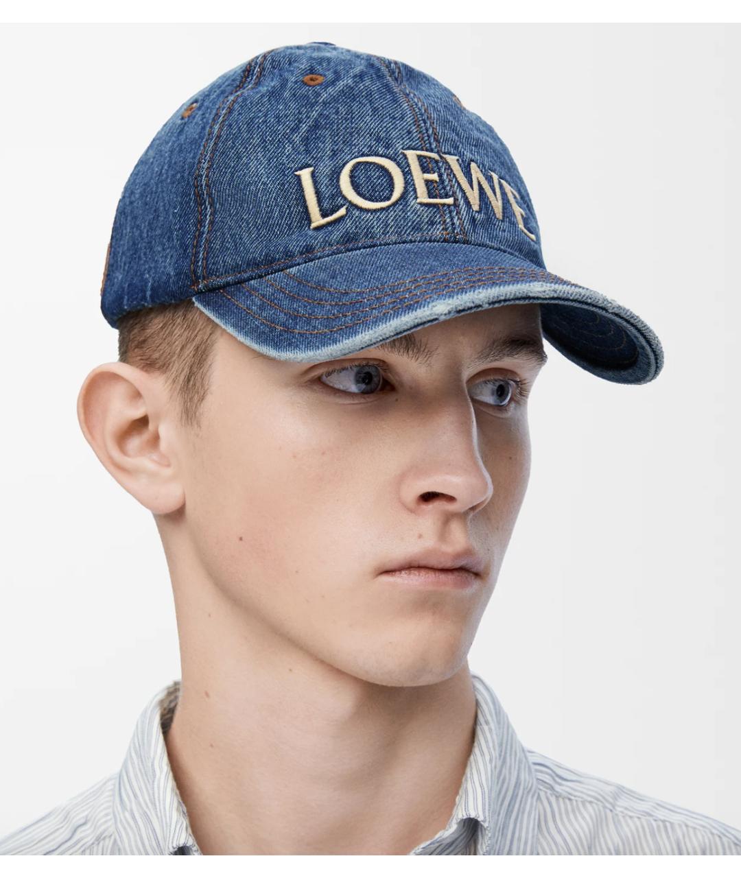 LOEWE Синяя хлопковая кепка, фото 3