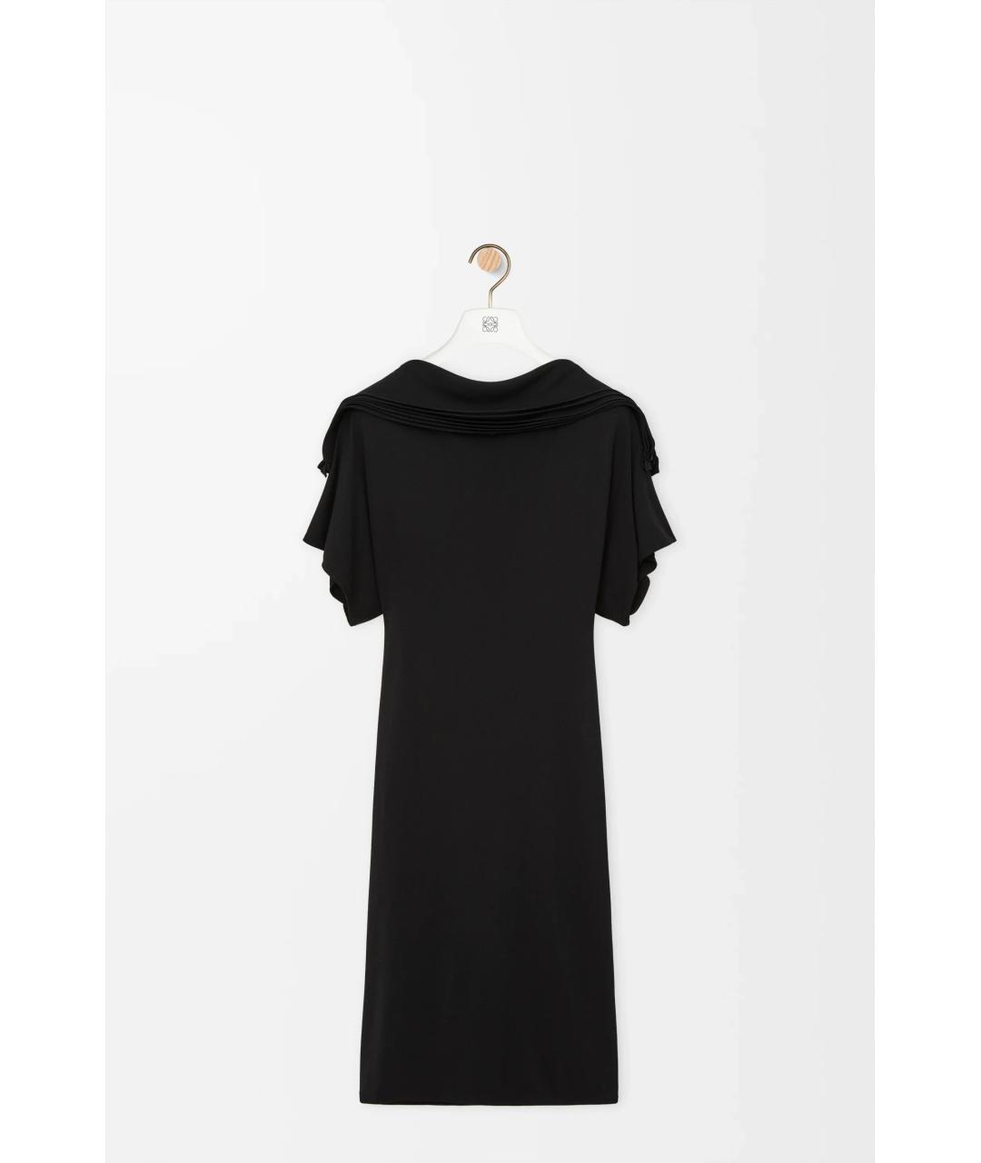 LOEWE Черное вискозное повседневное платье, фото 5