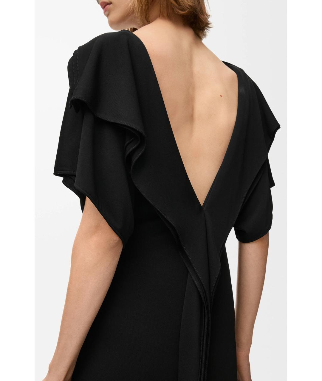 LOEWE Черное вискозное повседневное платье, фото 4