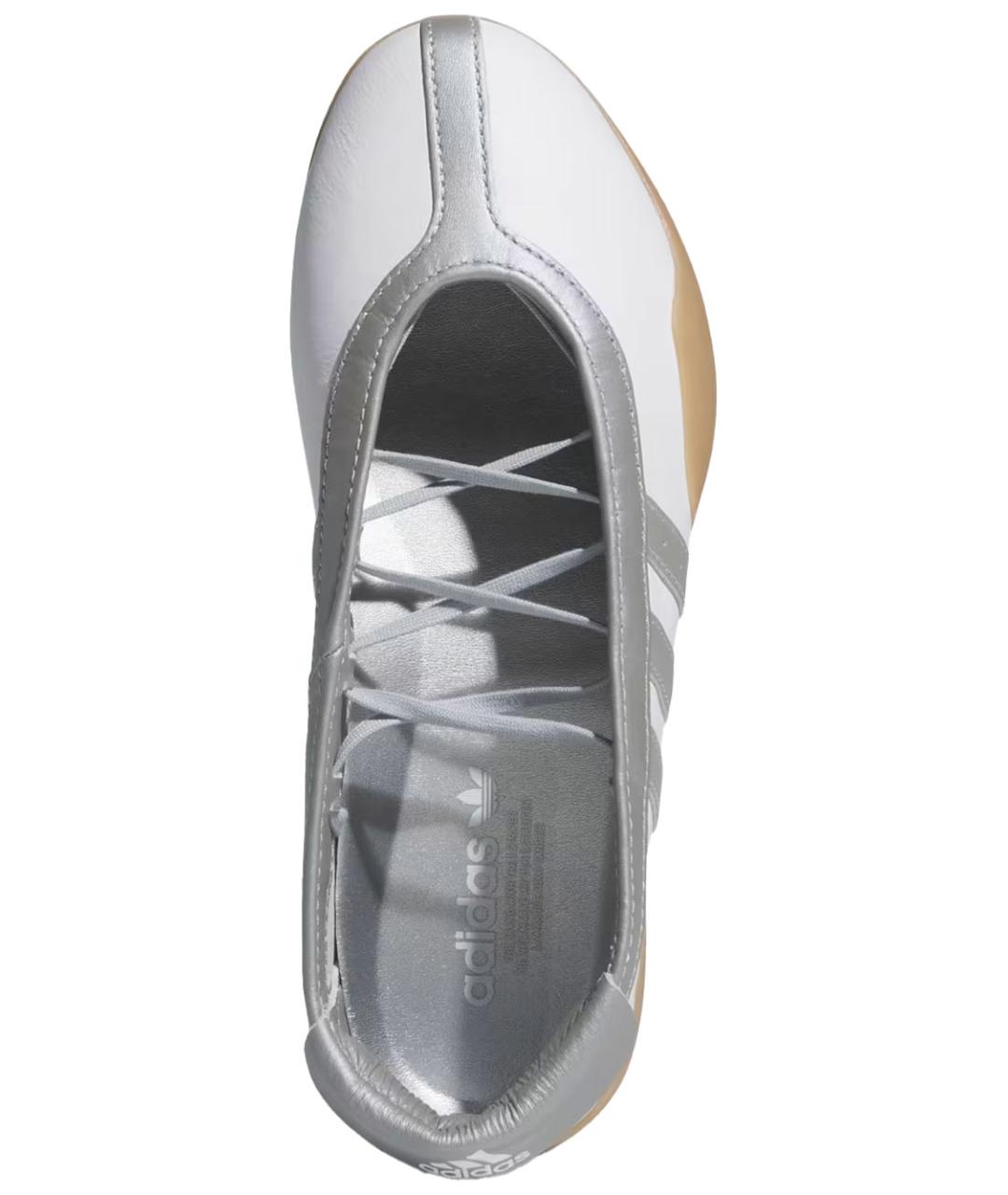 ADIDAS Белые кожаные балетки, фото 5