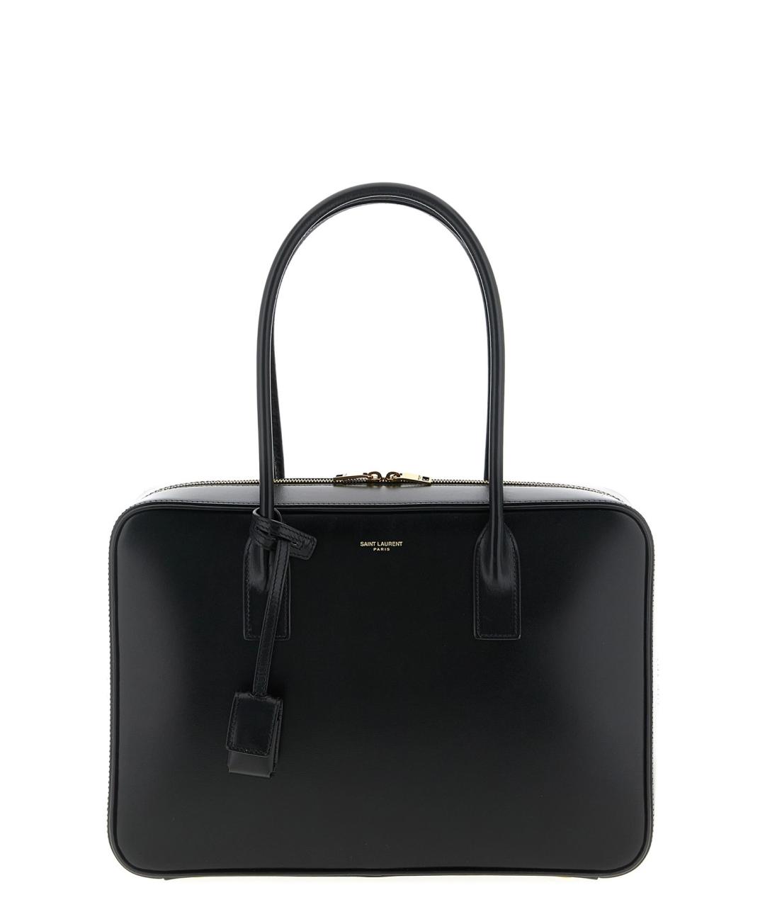 SAINT LAURENT Черная кожаная сумка через плечо, фото 1