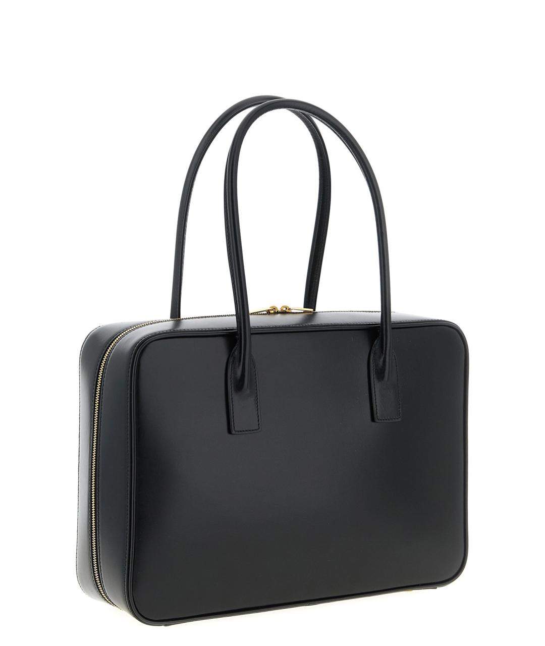 SAINT LAURENT Черная кожаная сумка через плечо, фото 2