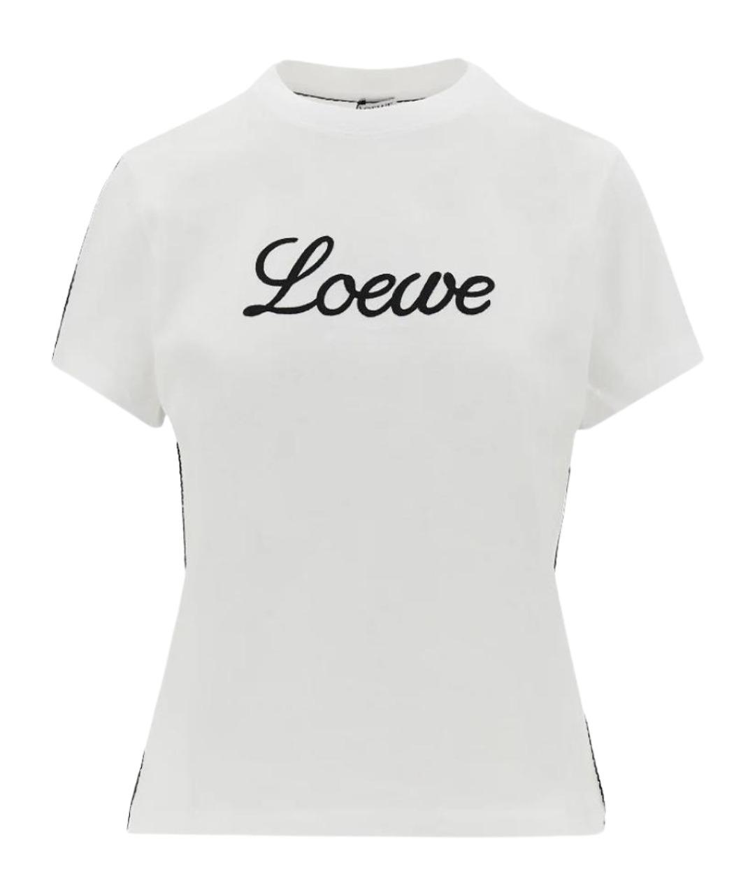 LOEWE Белая хлопковая футболка, фото 1