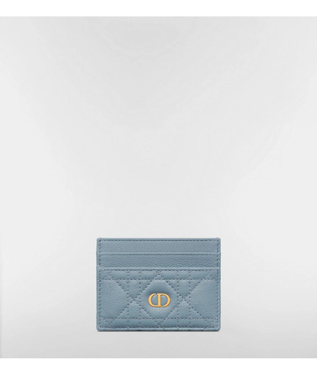 CHRISTIAN DIOR Голубой кожаный кардхолдер, фото 6