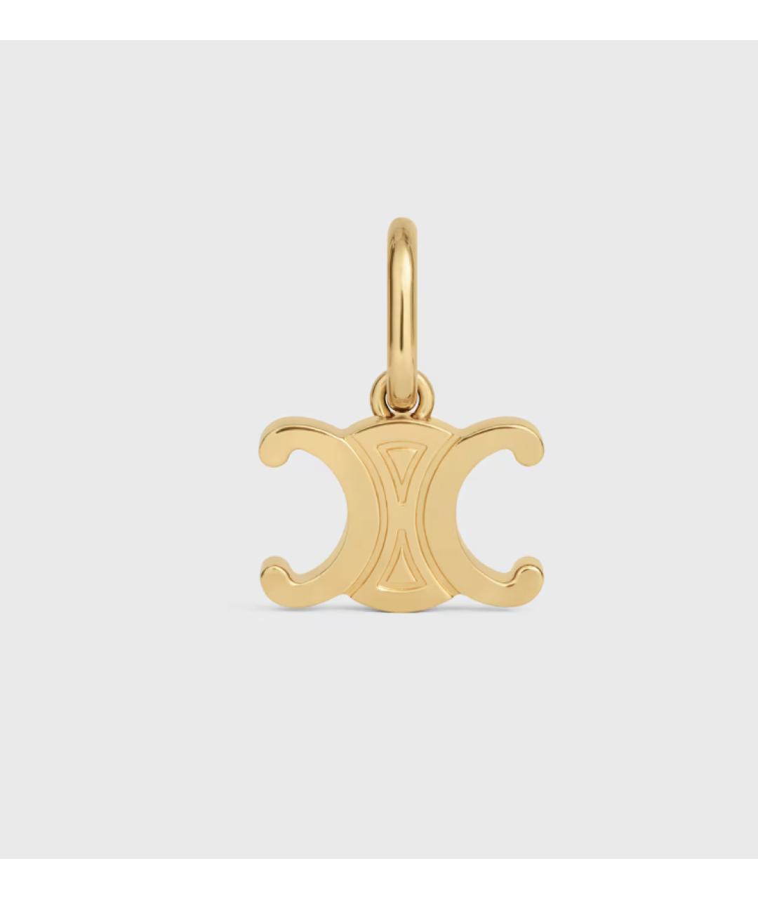 CELINE Золотая латунная подвеска, фото 5
