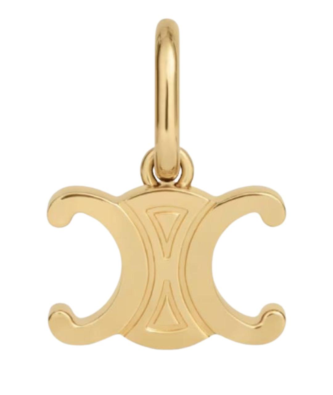 CELINE Золотая латунная подвеска, фото 1