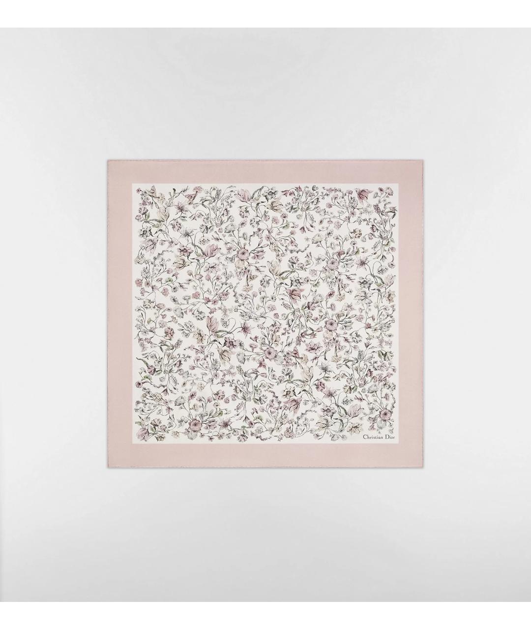 CHRISTIAN DIOR Розовый шелковый платок, фото 4