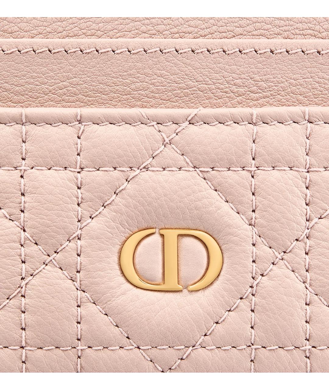 CHRISTIAN DIOR Розовый кожаный кардхолдер, фото 3