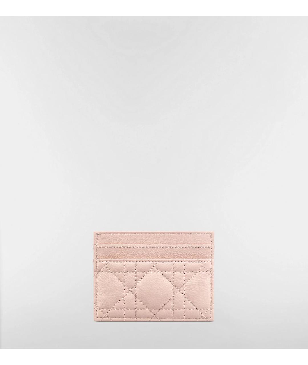 CHRISTIAN DIOR Розовый кожаный кардхолдер, фото 2