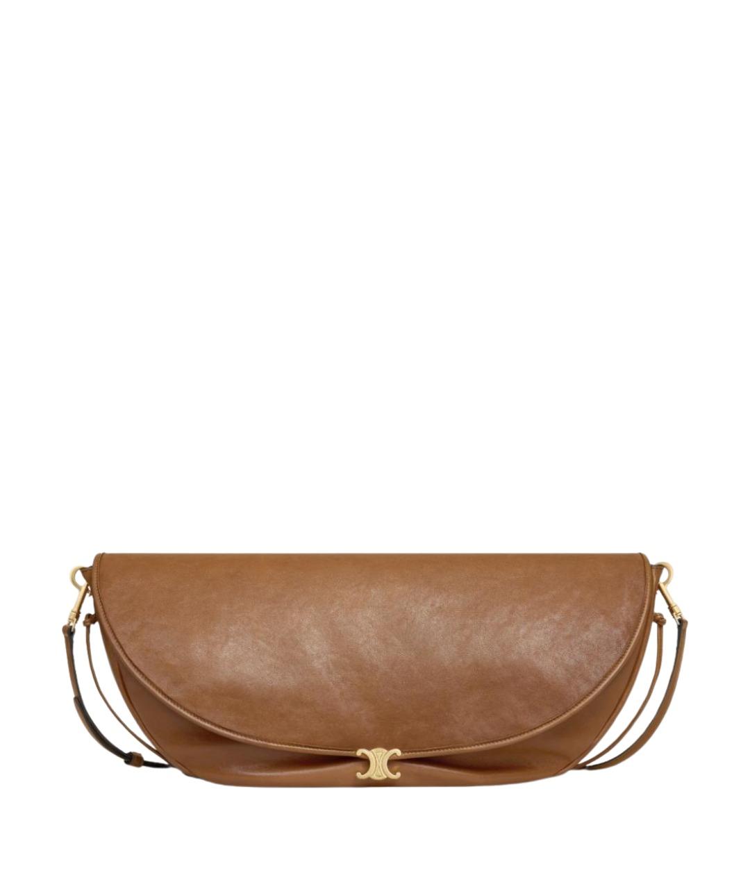 CELINE Бежевая кожаная сумка через плечо, фото 1
