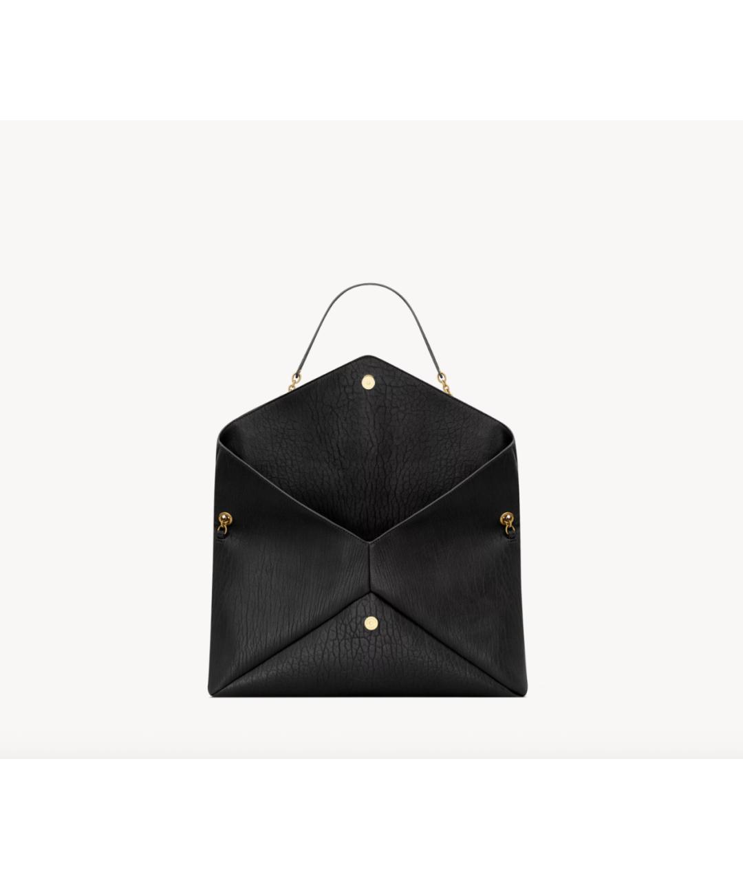 SAINT LAURENT Черная кожаная сумка через плечо, фото 5