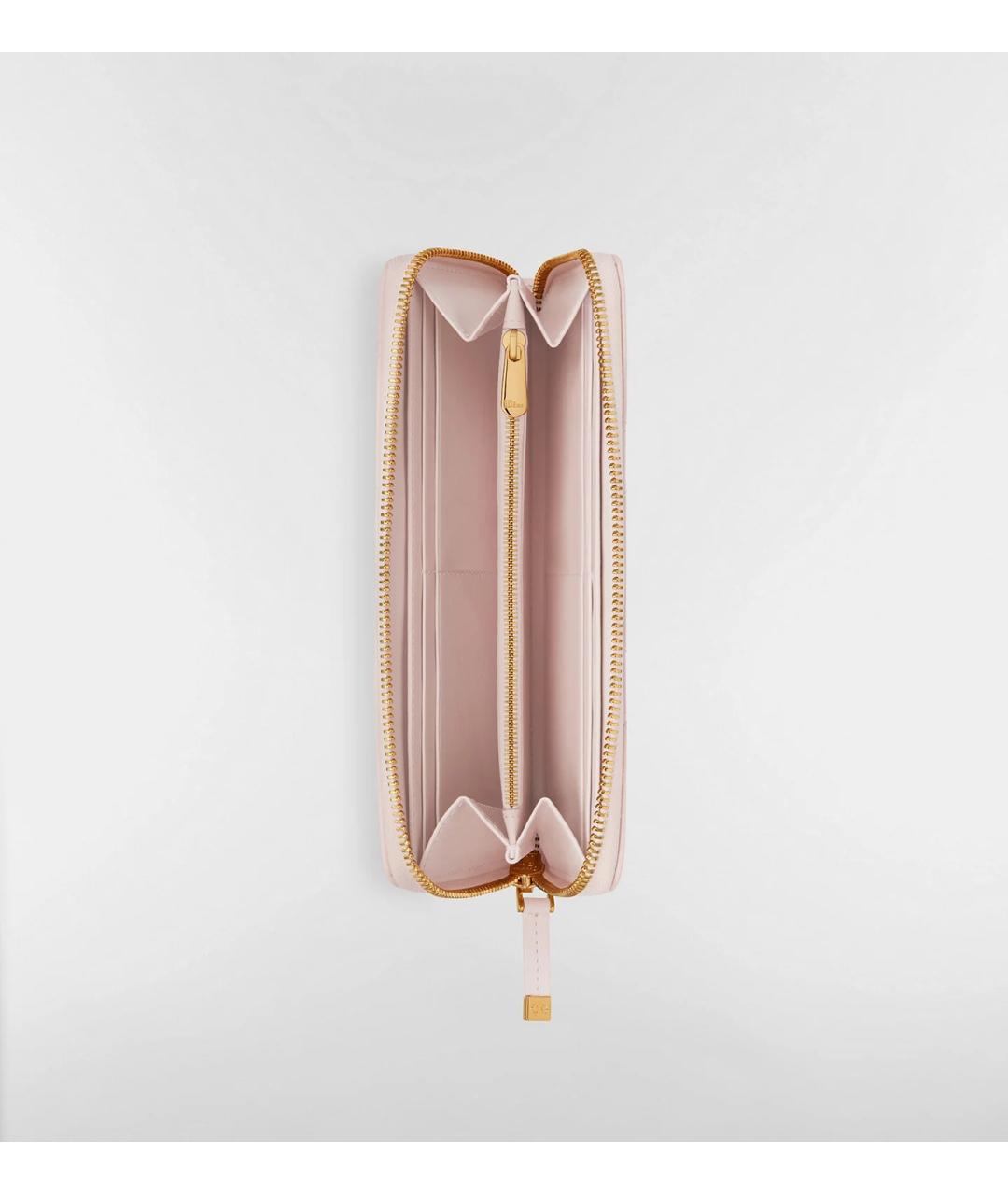 CHRISTIAN DIOR Розовый кожаный кошелек, фото 3