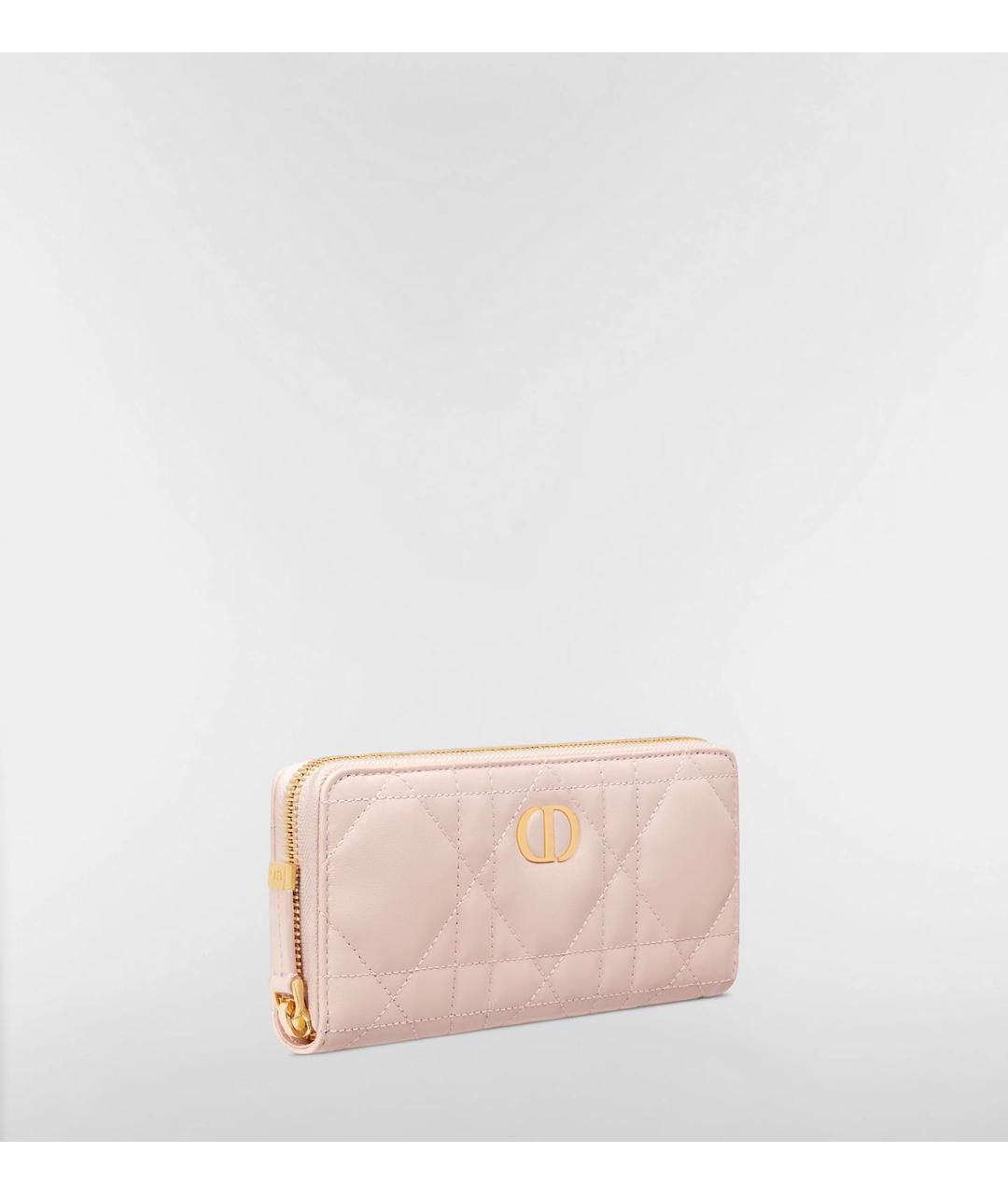 CHRISTIAN DIOR Розовый кожаный кошелек, фото 2