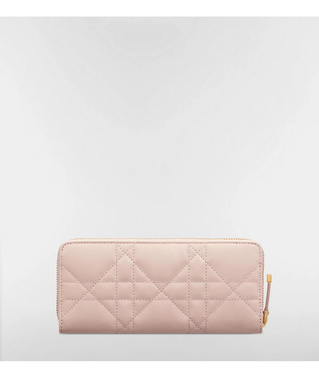 CHRISTIAN DIOR Розовый кожаный кошелек, фото 4