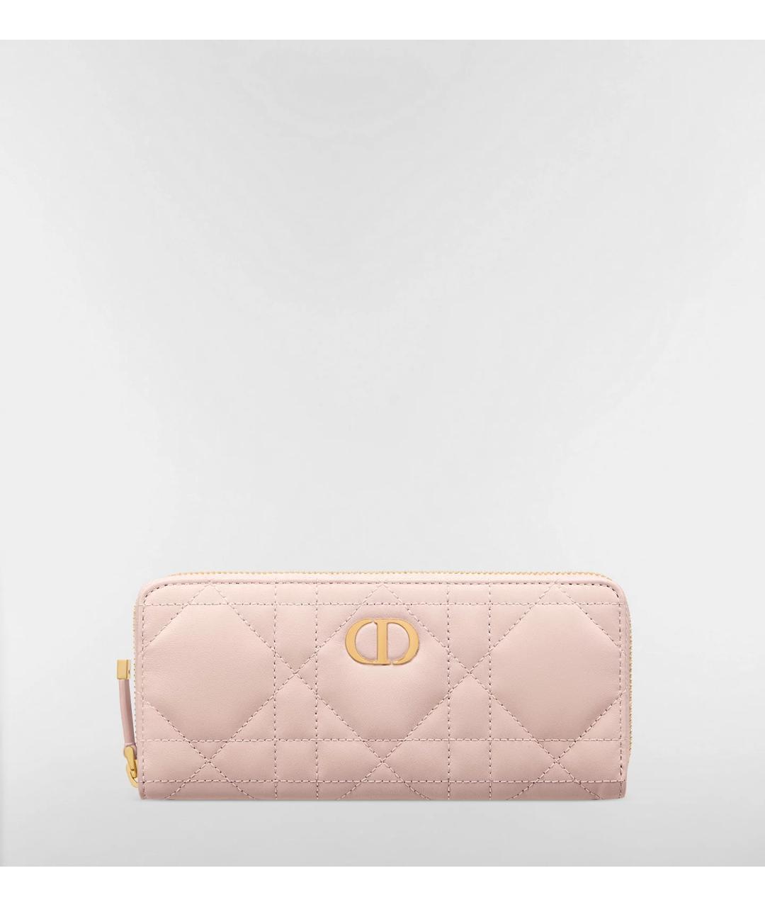 CHRISTIAN DIOR Розовый кожаный кошелек, фото 5
