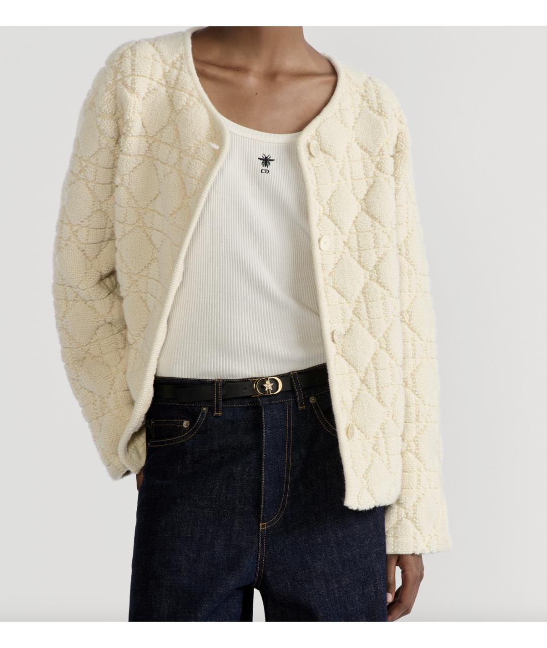 CHRISTIAN DIOR Черный кожаный ремень, фото 2