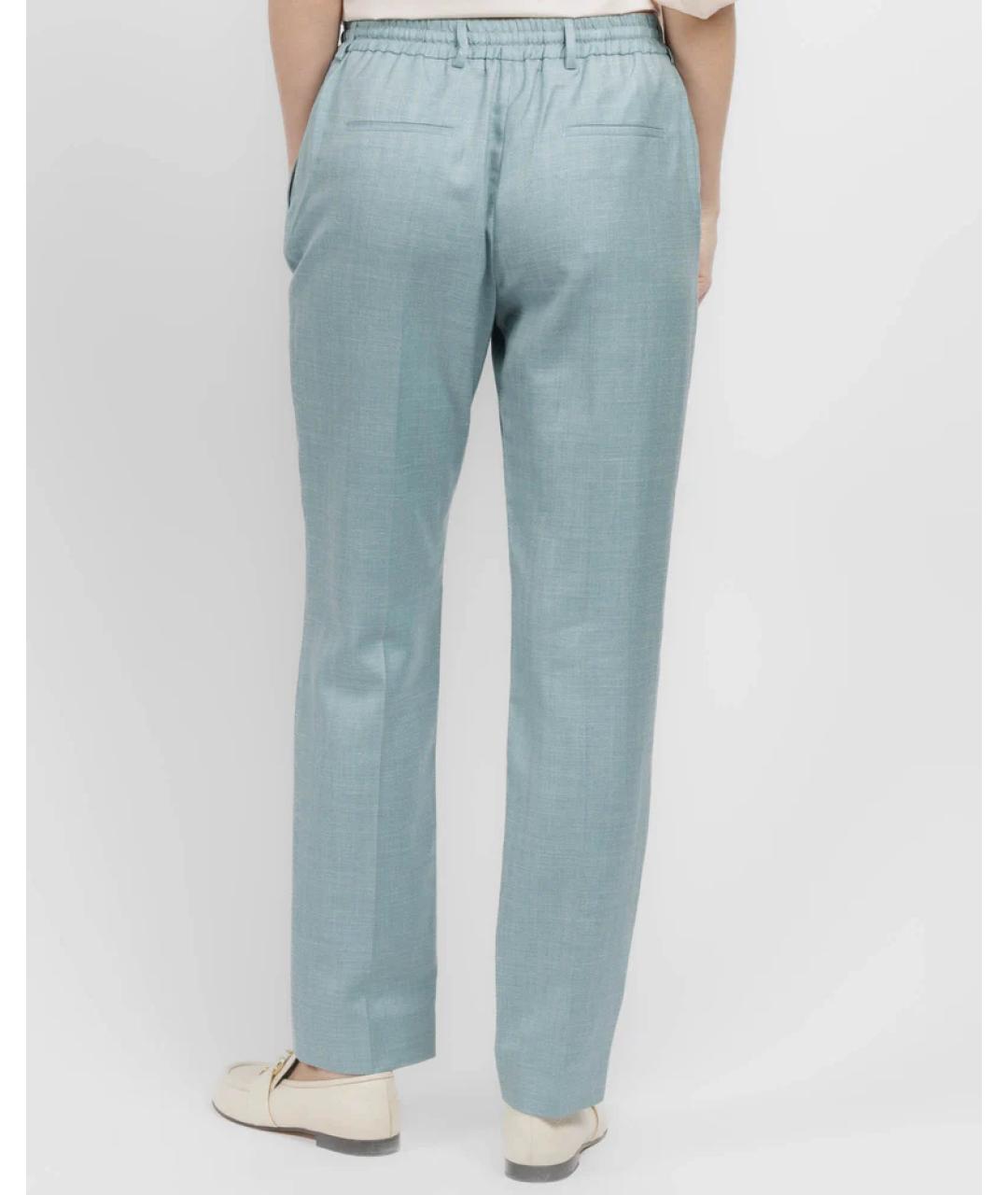 ELEVENTY Голубые прямые брюки, фото 4