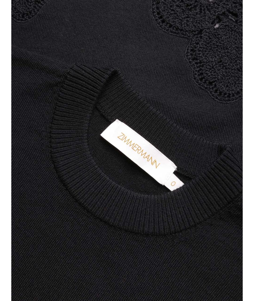 ZIMMERMANN Черный шерстяной джемпер / свитер, фото 6