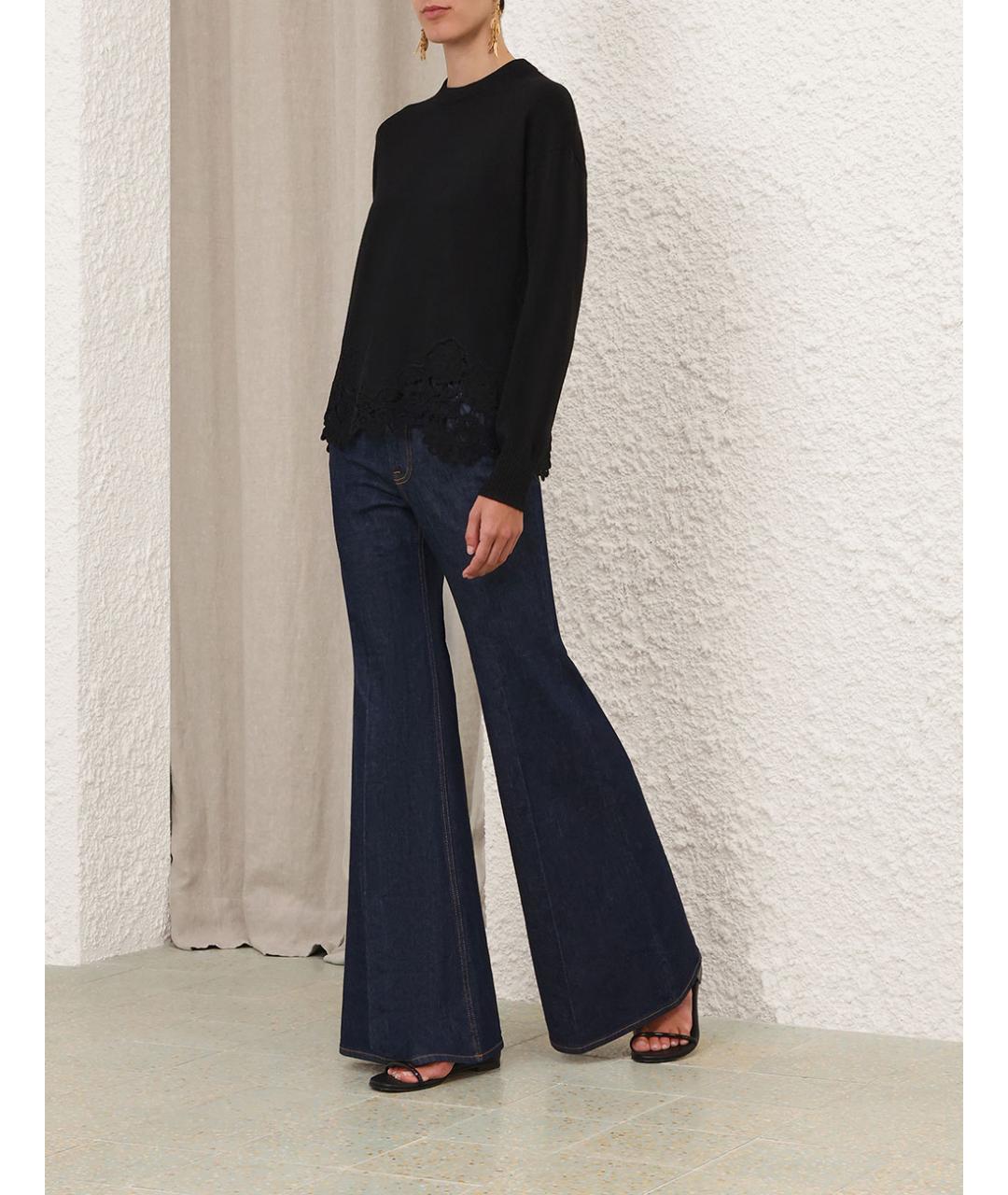 ZIMMERMANN Черный шерстяной джемпер / свитер, фото 3