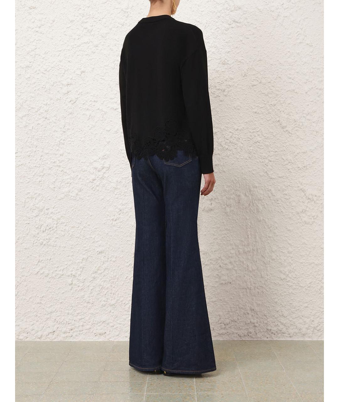 ZIMMERMANN Черный шерстяной джемпер / свитер, фото 4