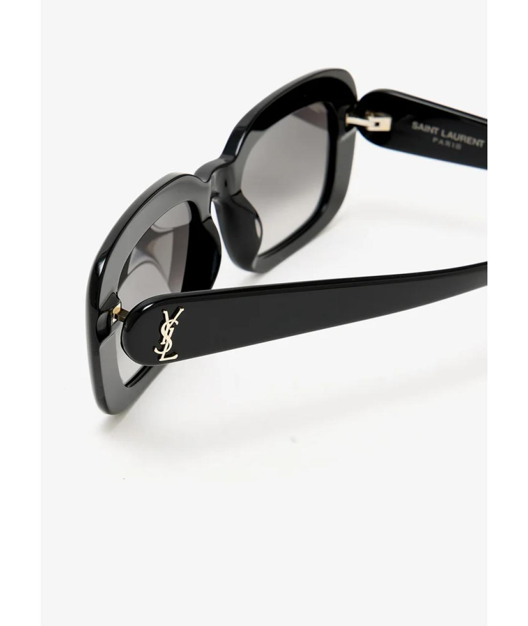 SAINT LAURENT Черные пластиковые солнцезащитные очки, фото 4