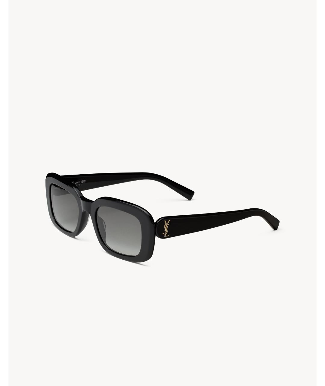 SAINT LAURENT Черные пластиковые солнцезащитные очки, фото 5