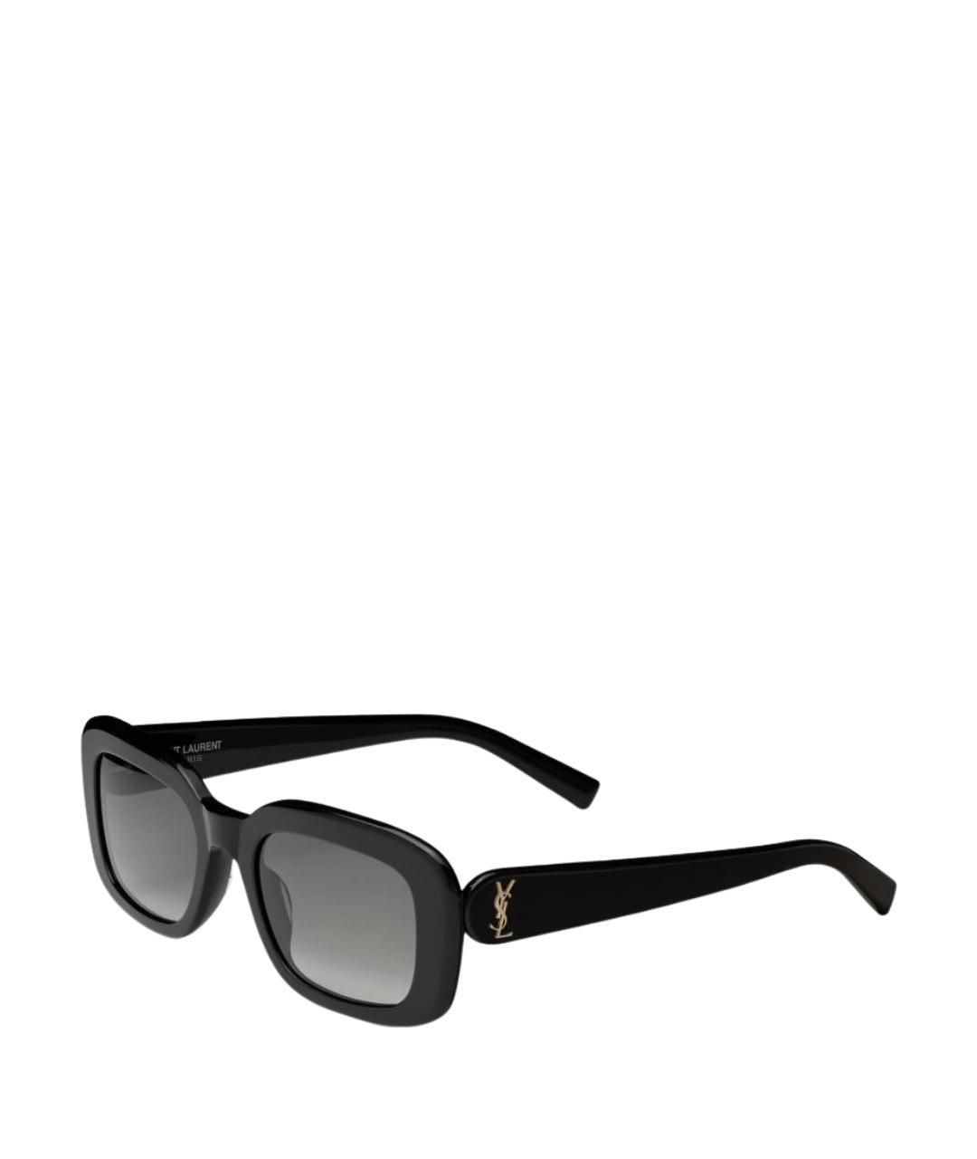 SAINT LAURENT Черные пластиковые солнцезащитные очки, фото 1