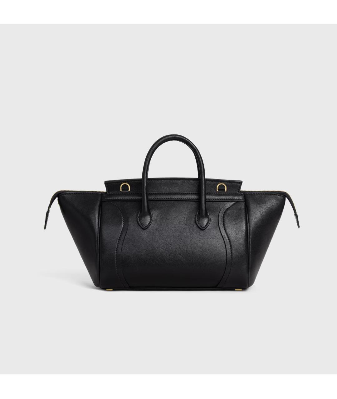 CELINE Черная кожаная сумка с короткими ручками, фото 6